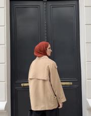 cotton trençkot camel 3