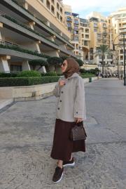 kısa kaşe kaban krem 2