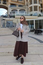 kısa kaşe kaban krem 4