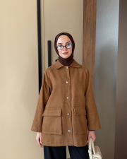 yün kumaş  ceket camel