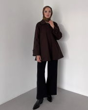 spor model cotton trençkot kahve 2