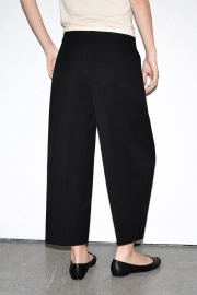 kruvaze kapama yüksek bel pantolon siyah 2