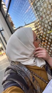 premium yazlık şal krem 2