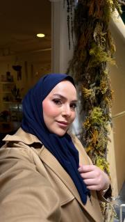 premium yazlık şal lacivert 2