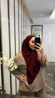 premium yazlık şal bordo 2