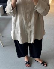 luna linen gömlek bej 3