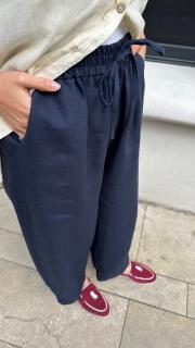 luna linen pantolon lacivert 2