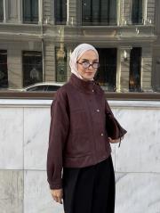 vog süet bomber ceket mürdüm 4