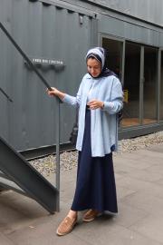 kloş kesim etek lacivert 5