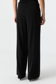 yüksek bel geniş paça dökümlü pantolon siyah 2