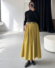 yeni sezon prenses etek yeşil