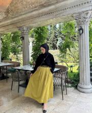 yeni sezon prenses etek yeşil 2