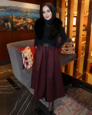 yeni sezon prenses etek bordo