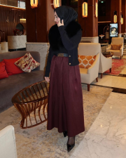 yeni sezon prenses etek bordo 2