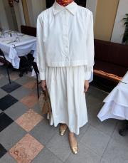 yeni sezon crop gömlekli takım kırık beyaz 3