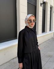 yeni sezon crop gömlekli takım siyah 2