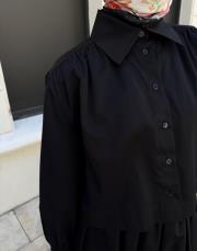 yeni sezon crop boy gömlek siyah