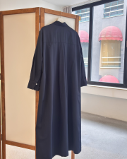 pamuk saten gömlek elbise lacivert 6