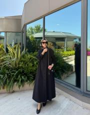 tam boy gömlek elbise siyah