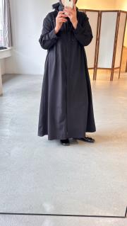 pamuk saten gömlek elbise siyah 8