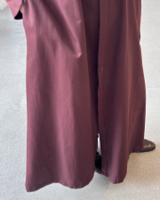 pamuk saten gömlek elbise bordo 4