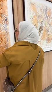 pamuk saten gömlek elbise hardal 5