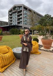 ipeksi gömlek elbise kahve 10