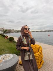 ipeksi gömlek elbise kahve 2