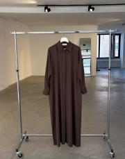 ipeksi gömlek elbise kahve 9