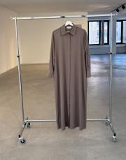 ipeksi gömlek elbise koyu vizon 5