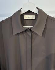 ipeksi gömlek elbise koyu vizon 6