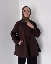 cotton trençkot acı kahve