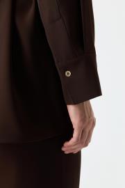 pile detaylı dökümlü gömlek acı kahve 3