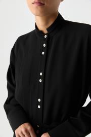 pile detaylı dökümlü gömlek siyah 8